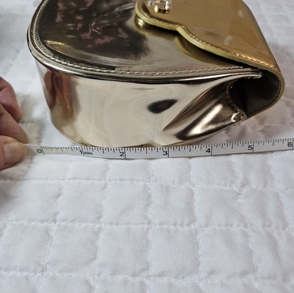 Cle De Peau Silver And Gold Metallic Mini Crossbody Bag With Chain Strap NEW - Picture 15 of 16